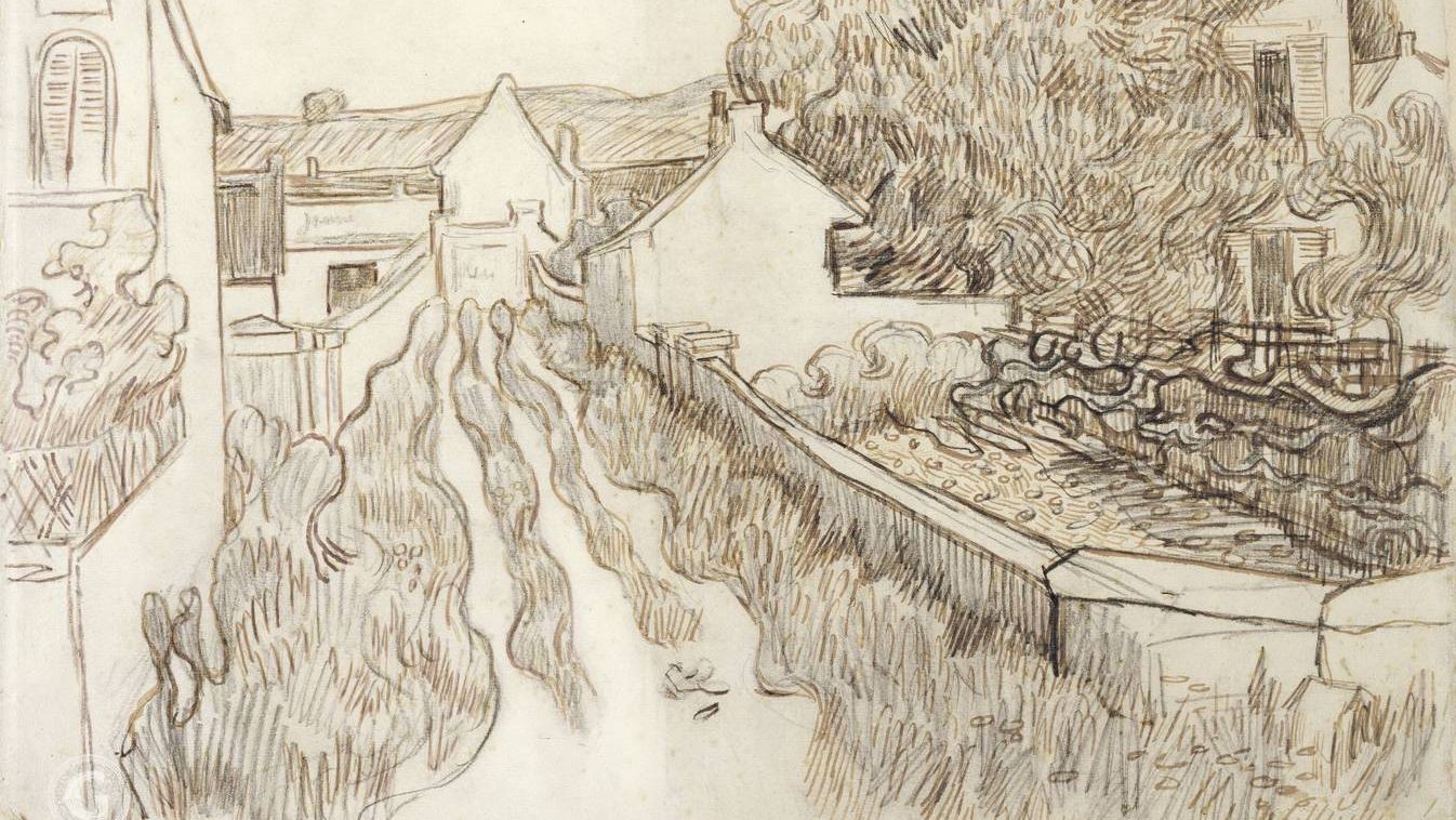 Винсент Ван Гог. Тупик улицы с домами (фрагмент). 1890