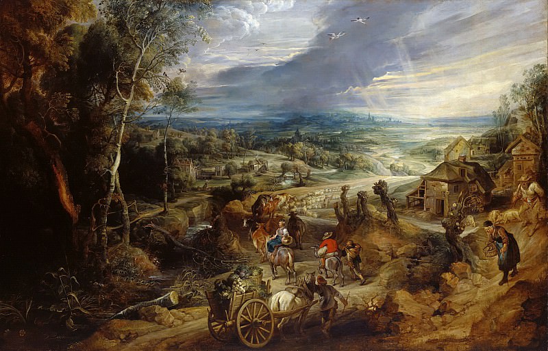 Питер Пауль Рубенс. Лето, крестьяне, едущие на рынок ~1618 г.