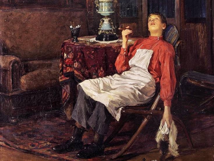 Владимир Маковский. Без хозяина (фрагмент). 1911