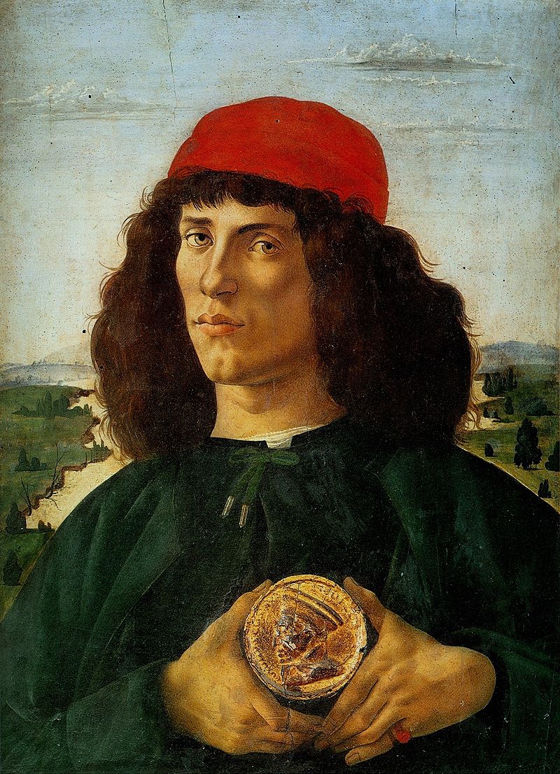 Сандро Боттичелли. Молодой человек с медальоном. 1474