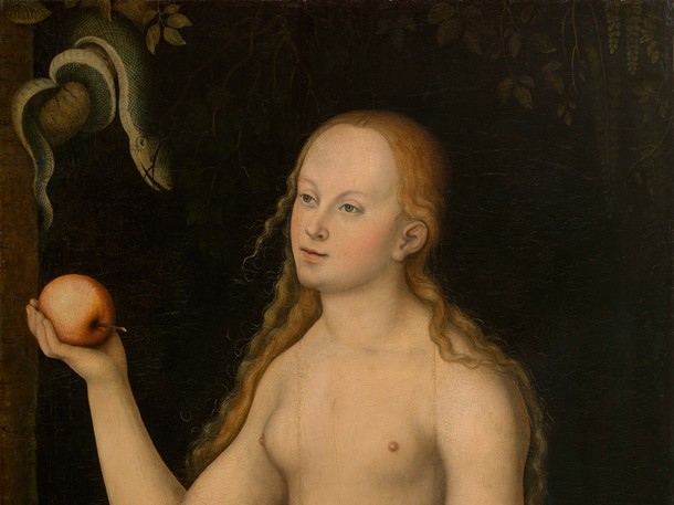 Ева (1528-1530). Фрагмент. Лукас Кранах Старший