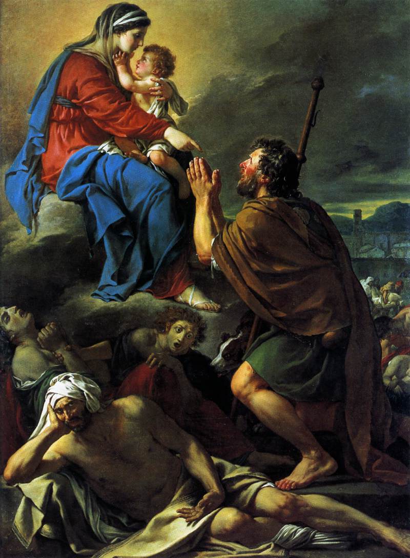 Жак-Луи Давид. Св. Рох молит Деву Марию о прекращении чумы. 1780