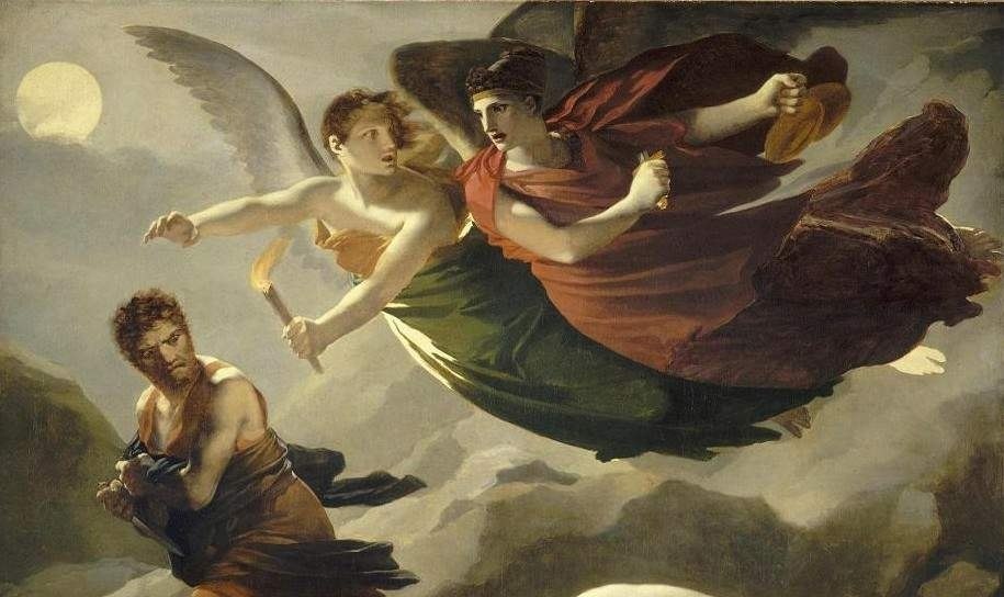 Пьер Поль Прюдон. «Правосудие и Божественное возмездие, преследующие Преступление (фрагмент). 1808