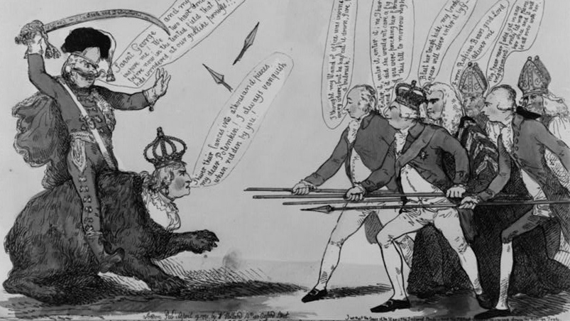 Русский медведь и его невидимый всадник, 1791 г.