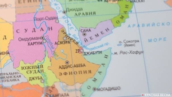  Эритрея на карте мира