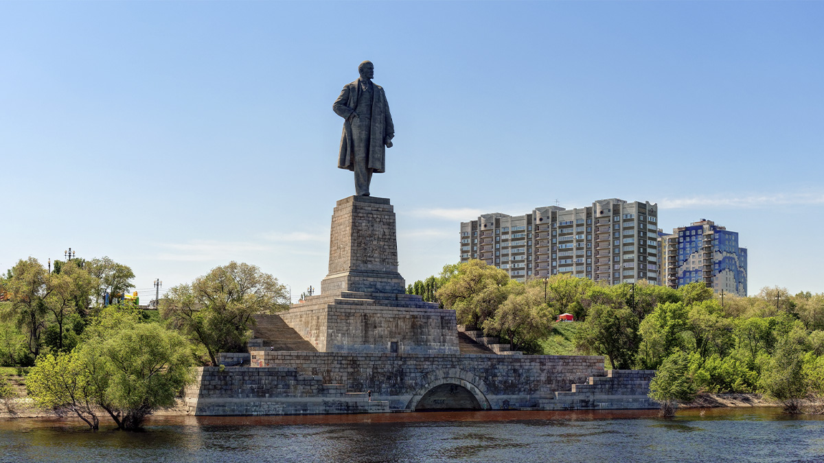 Монумент В. И. Ленина. Красноармейский район Волгограда