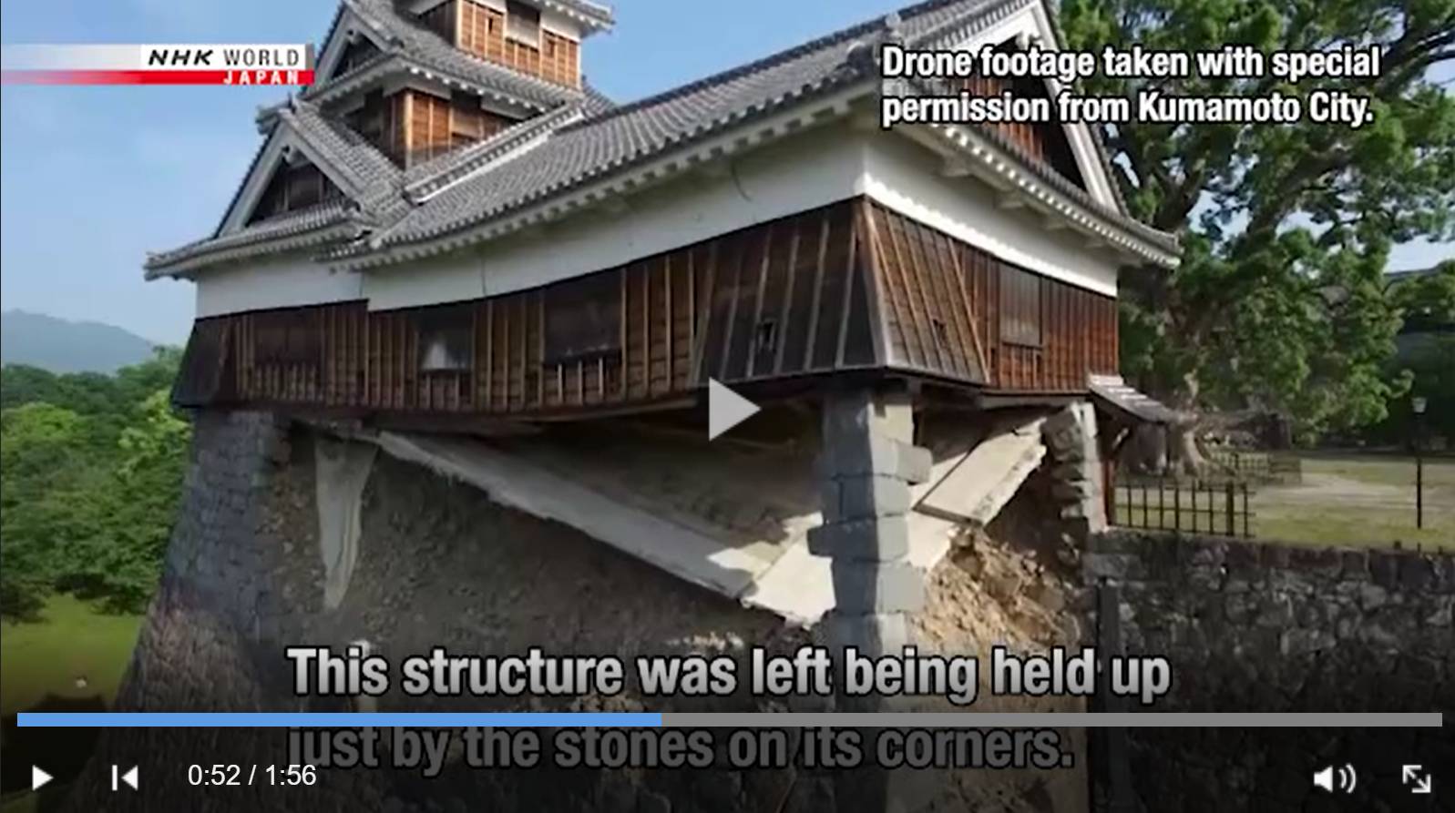 Цитата из видео «Rebuilding one of Japan’s grand castles» телеканала NHK