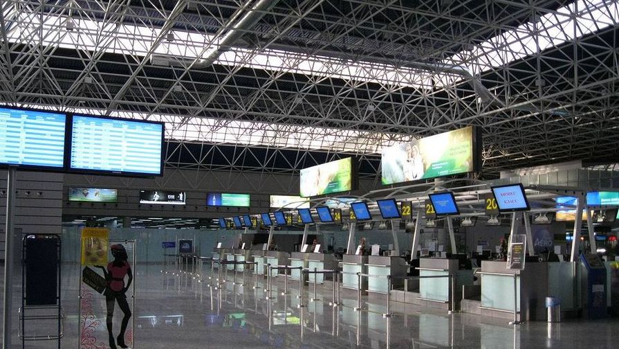Зона регистрации в аэропорту Сочи