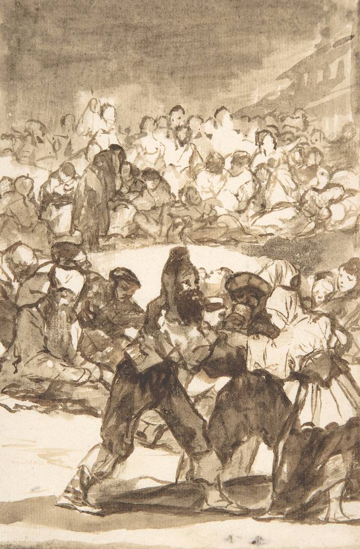 Франсиско Гойя. Толпа образует круг. Ок. 1812–1820
