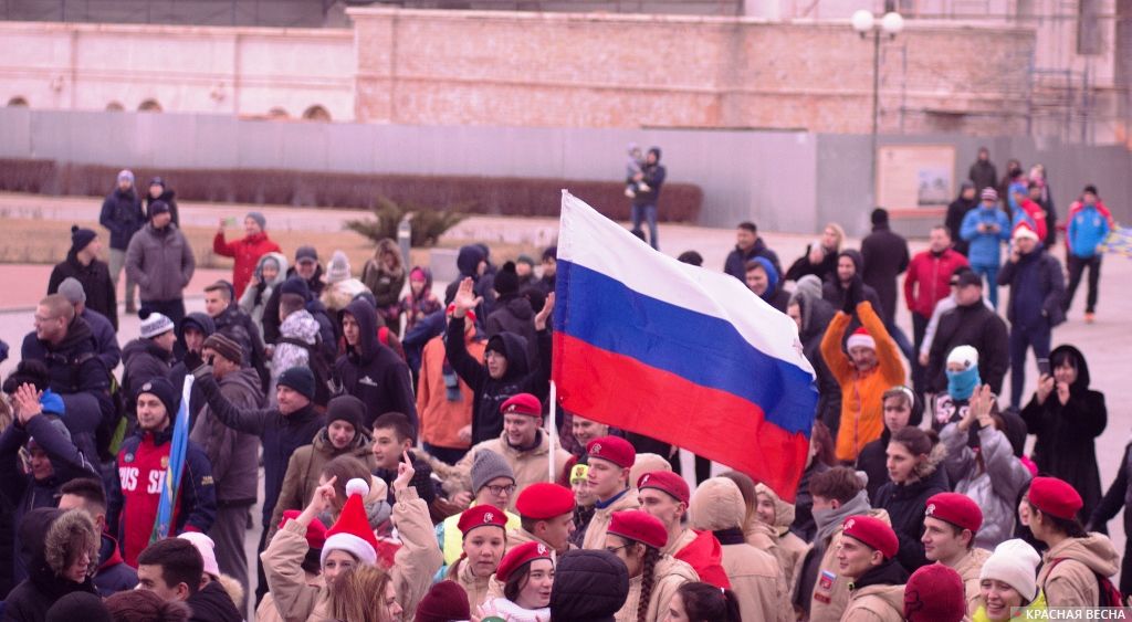 Участники Новогодней Трезвой Пробежки