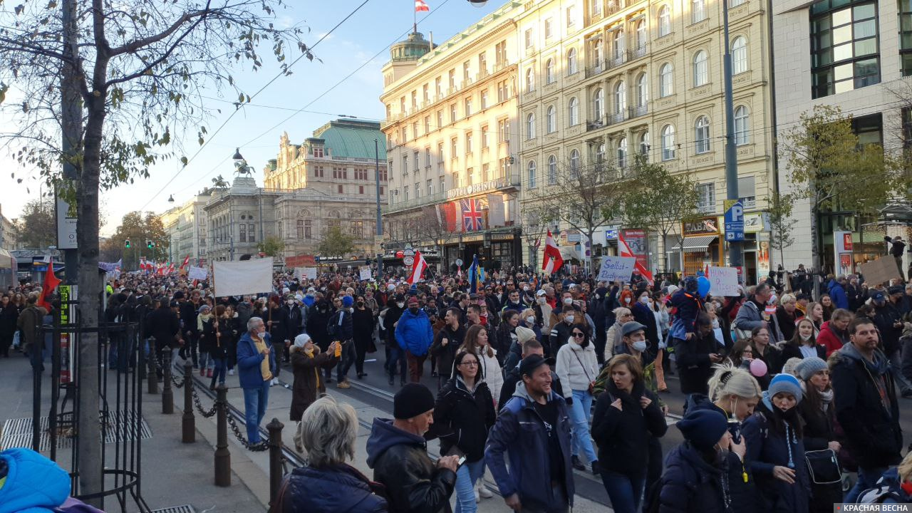 Демонстрация протеста 20 ноября на венском Ринге (Вена, Австрия)