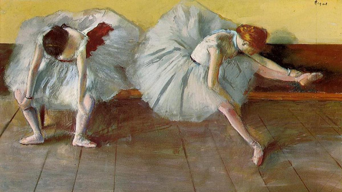 Эдгар Дега. Две балетные танцовщицы. 1879