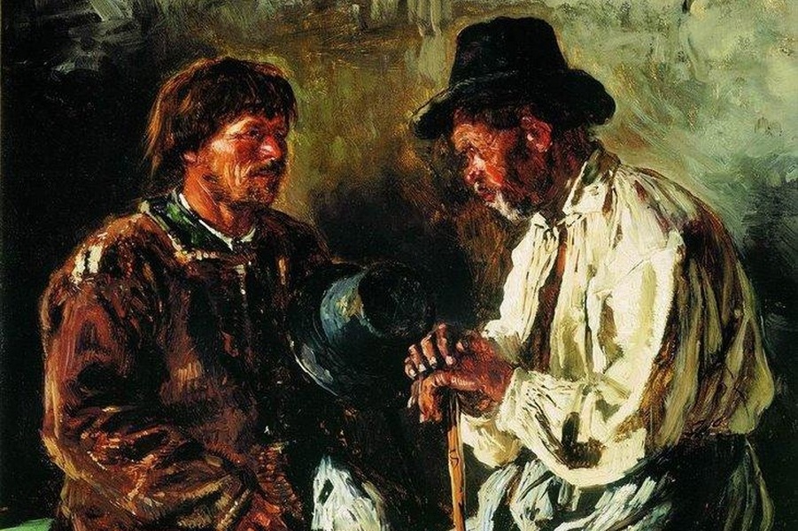Константин Маковский. Два украинца (фрагмент). 1882