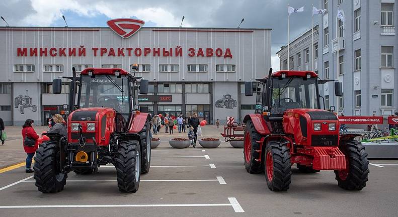 Belarus 952.4 and 952.7 tractors. Minsk, Belarus