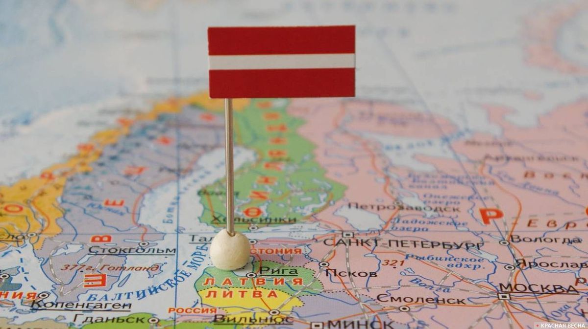 Латвия на карте мира