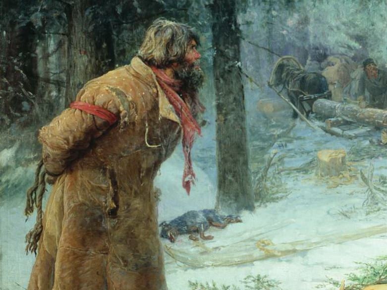 Василий Максимов. Лесной сторож (фрагмент). 1896