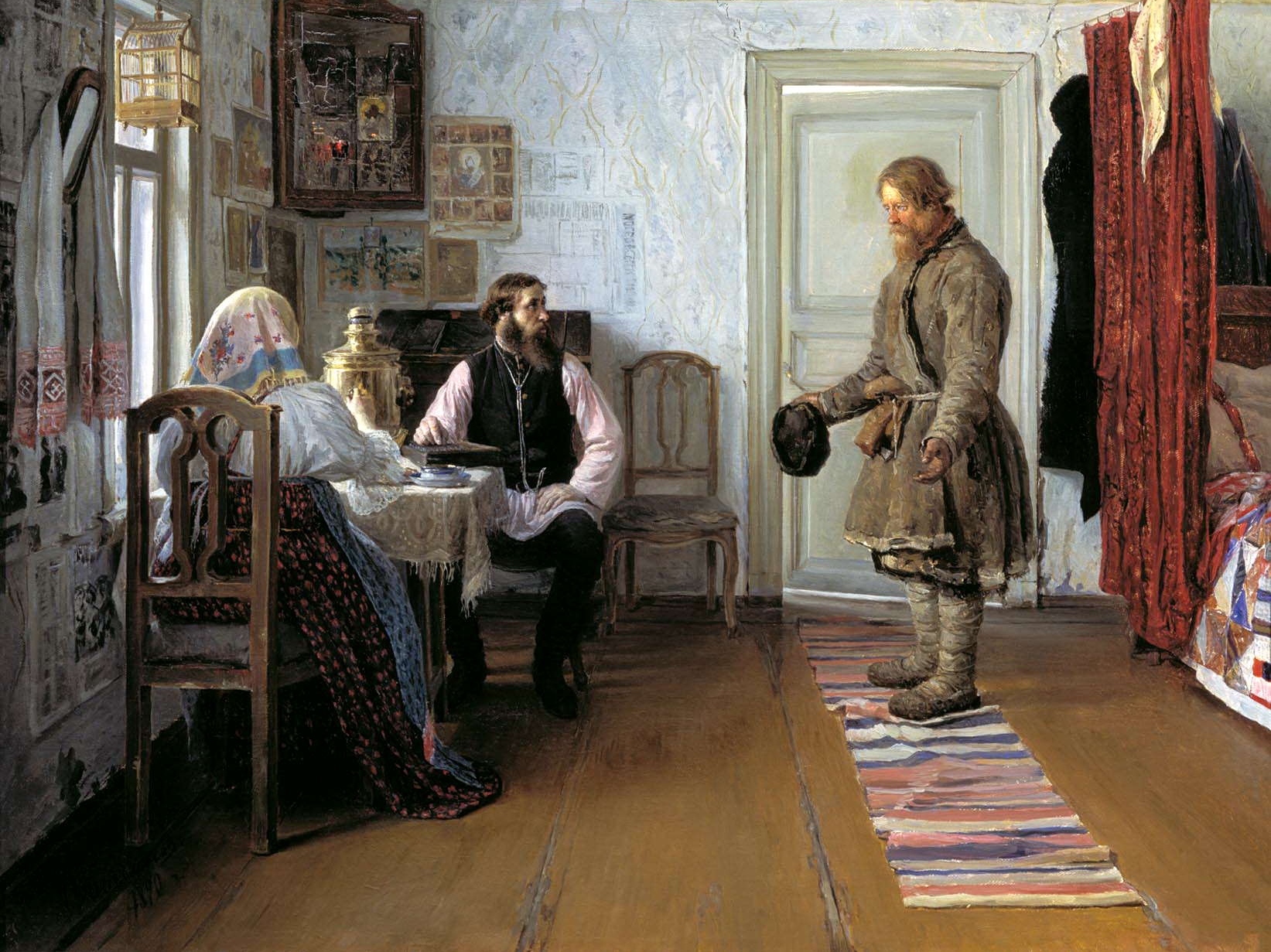 Иван Богданов. За расчётом (фрагмент). 1890