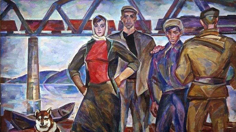 Николай Иванович Андронов. «Плотогоны» (фрагмент). 1961
