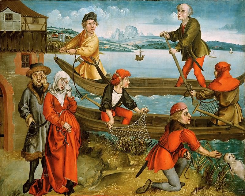 Альбрехт Дюрер. Чудесное спасение утонувшего мальчика из Брегенца. 1490-1493