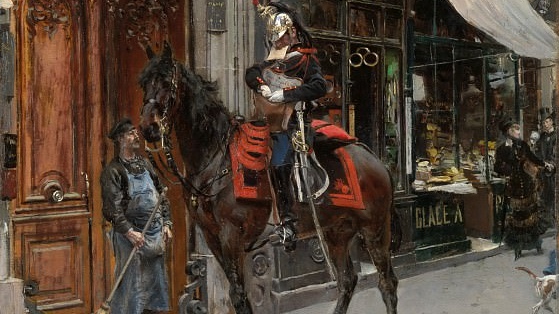 Джованни Болдини. Курьер (фрагмент). 1879