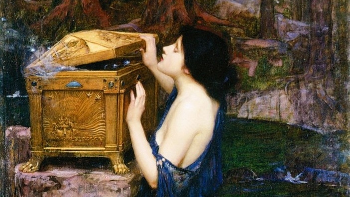 Джон Уильям Уотерхаус. Пандора (фрагмент). 1896