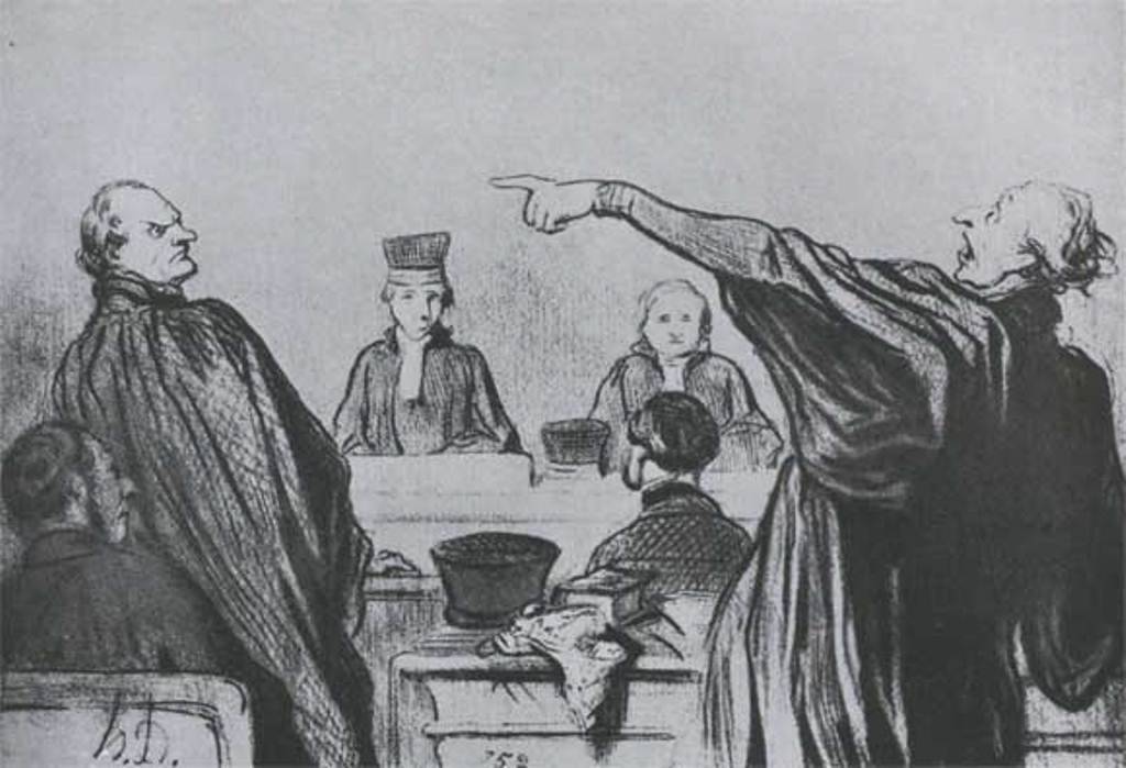 Оноре Домье. Адвокат, которому хорошо заплатили. Литография. 1845
