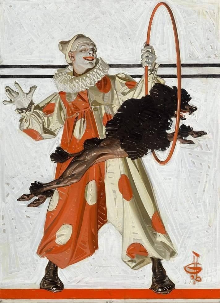 Джозеф Лейендекер. Цирковая собачка. 1922