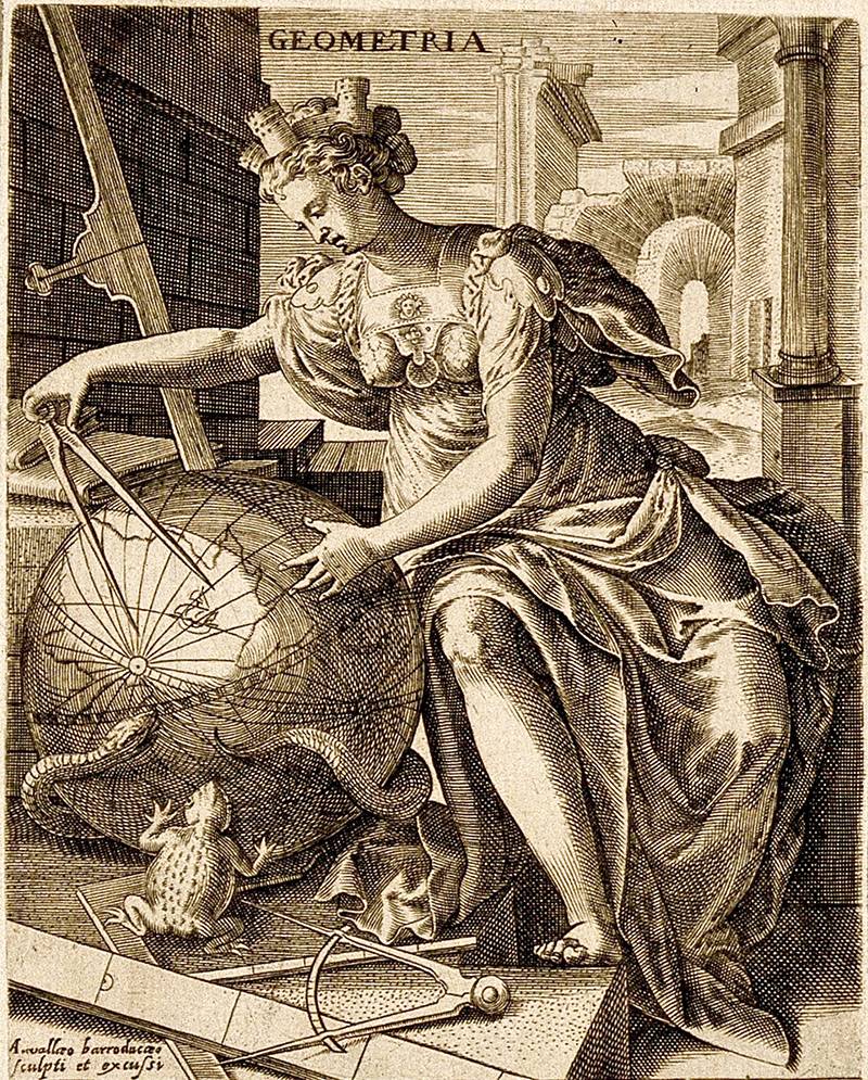 Мартен де Вос. Геометрия (фрагмент). XVI век
