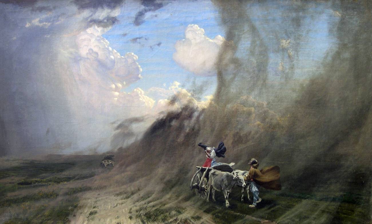Николай Дубовской. Ураган в степи. 1890