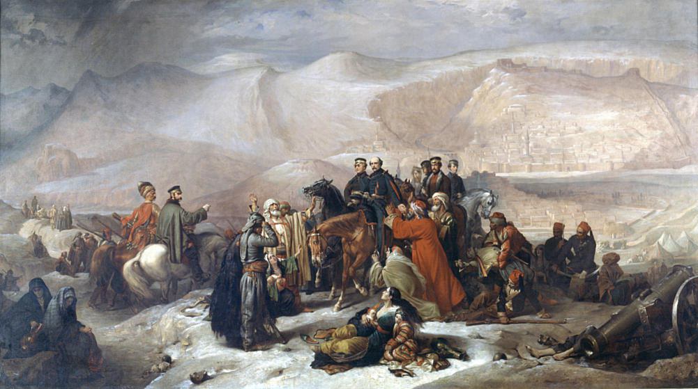 Томас Джонс Баркер – Капитуляция Карса во время Крымской войны 28 ноября 1855 года около 1860