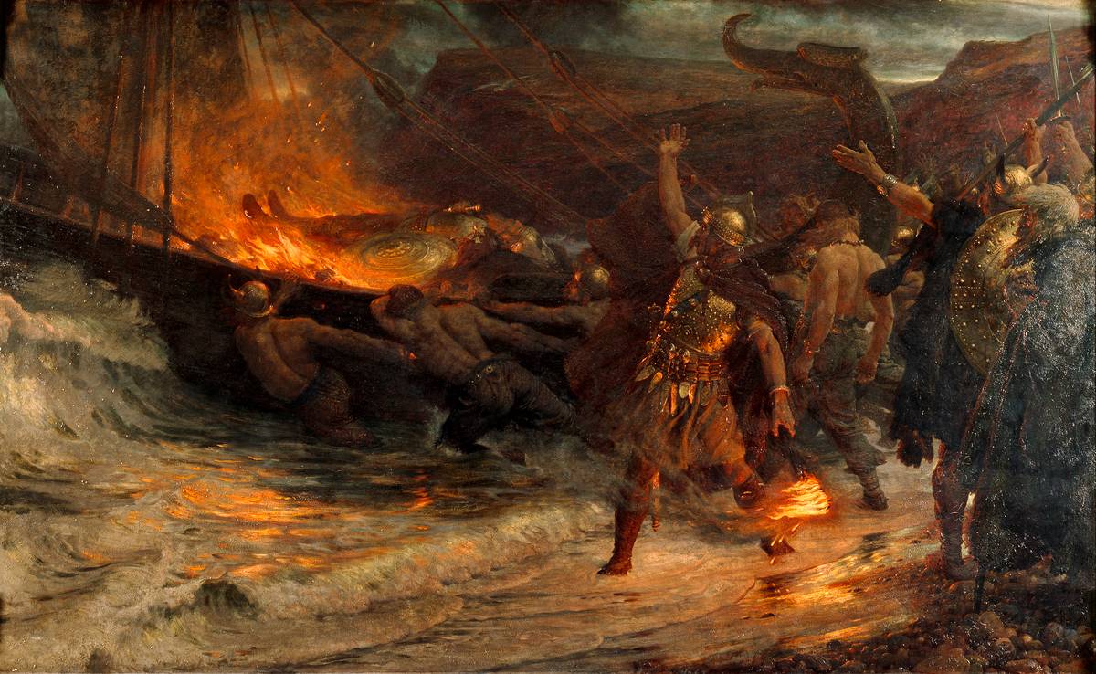 Фрэнк Бернард Дикси. Похороны викинга. 1893