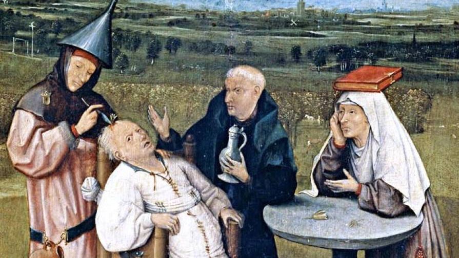 Иероним Босх. Извлечение камня глупости. 1475-1480