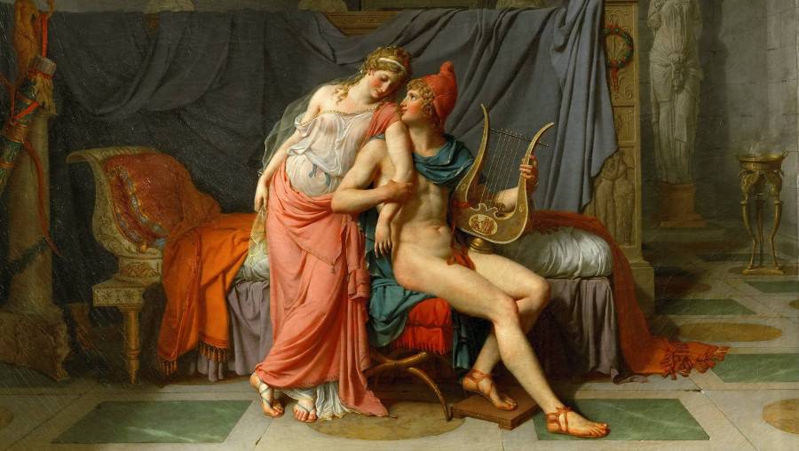 Жак-Луи Давид. Любовь Париса и Елены (фрагмент). 1788