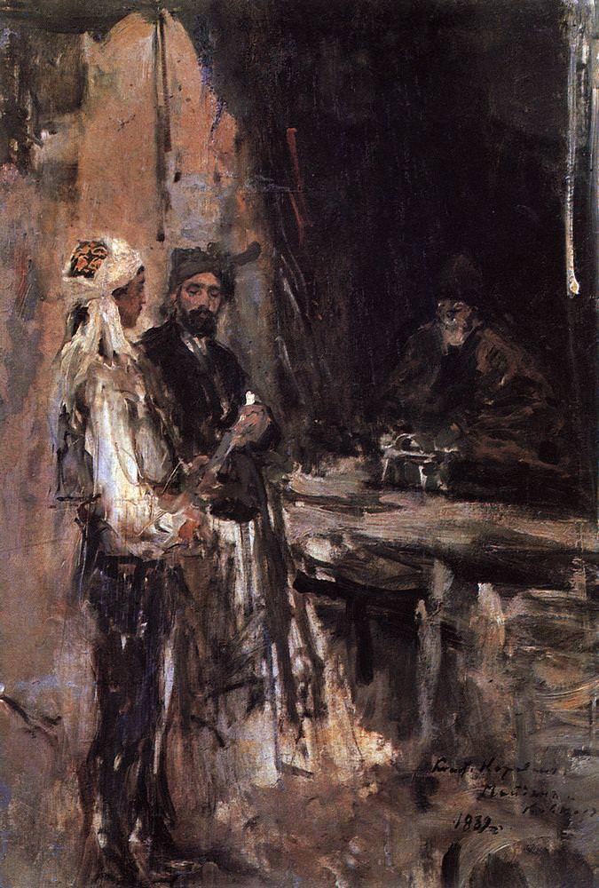 Константин Коровин Покупка кинжала. 1889