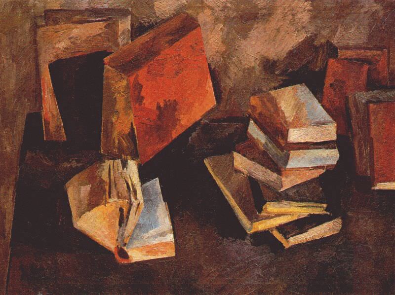 Р. Р. Фальк. Натюрморт с книгами. 1921