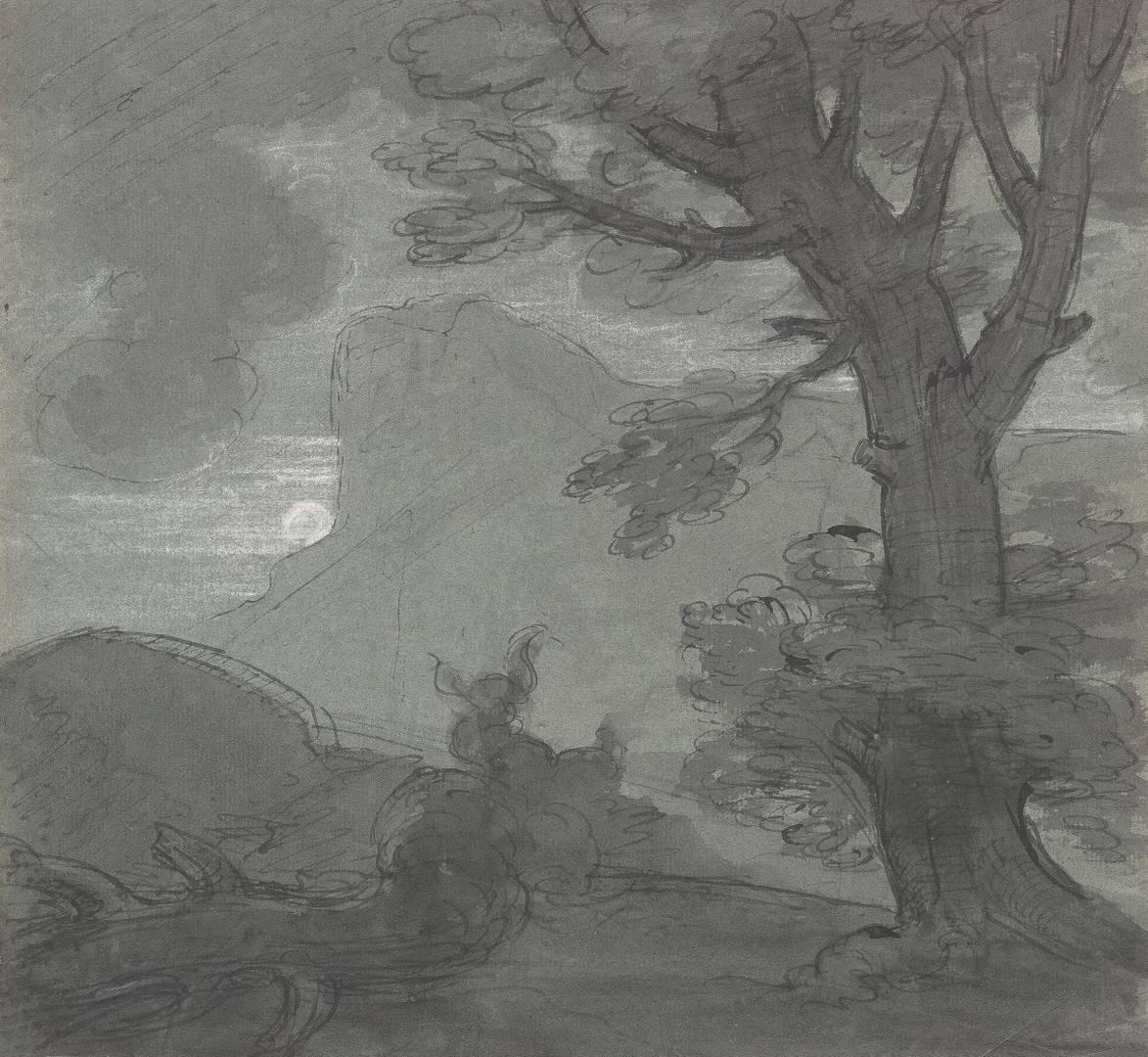 Рафаэль Ламар Уэст. Пейзаж в лунном свете. До 1850