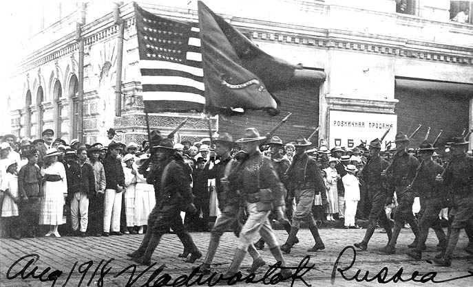 Американские войска интервентов во Владивостоке. Август 1918