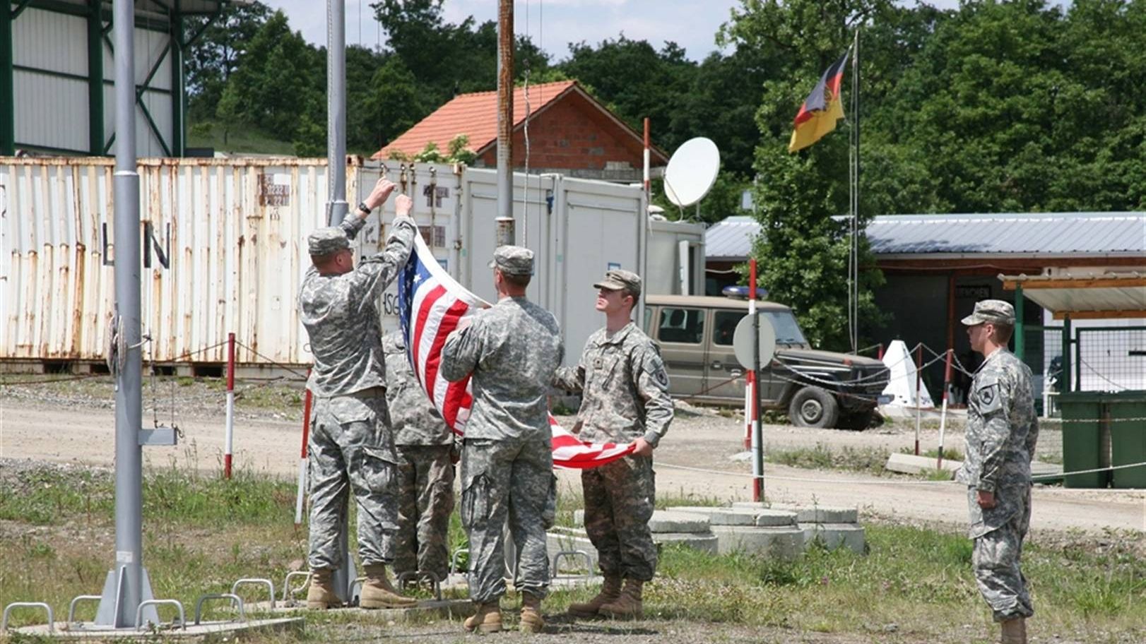 Американские солдаты на военной базе НАТО Nothing Hill в Косово