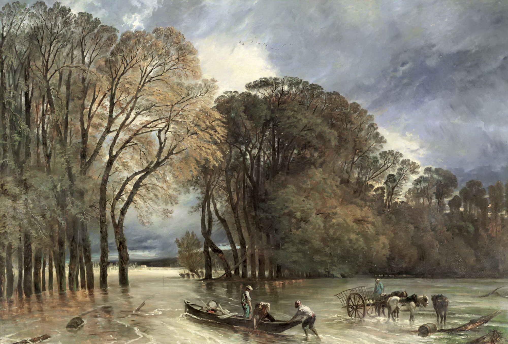 Поль Юэ. Наводнение в Сен-Клу. 1855