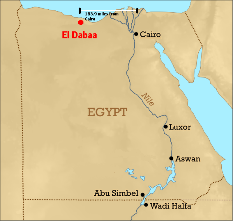 Расположение Эд-Дабъа.Египет