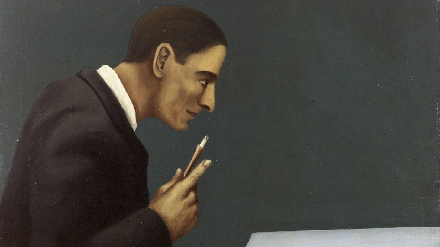 Рене Магритт. Человек, размышляющий о безумии. 1928