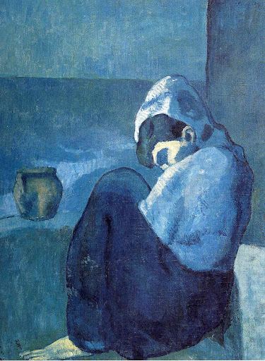 Пабло Пикассо. Женщина на корточках. 1902