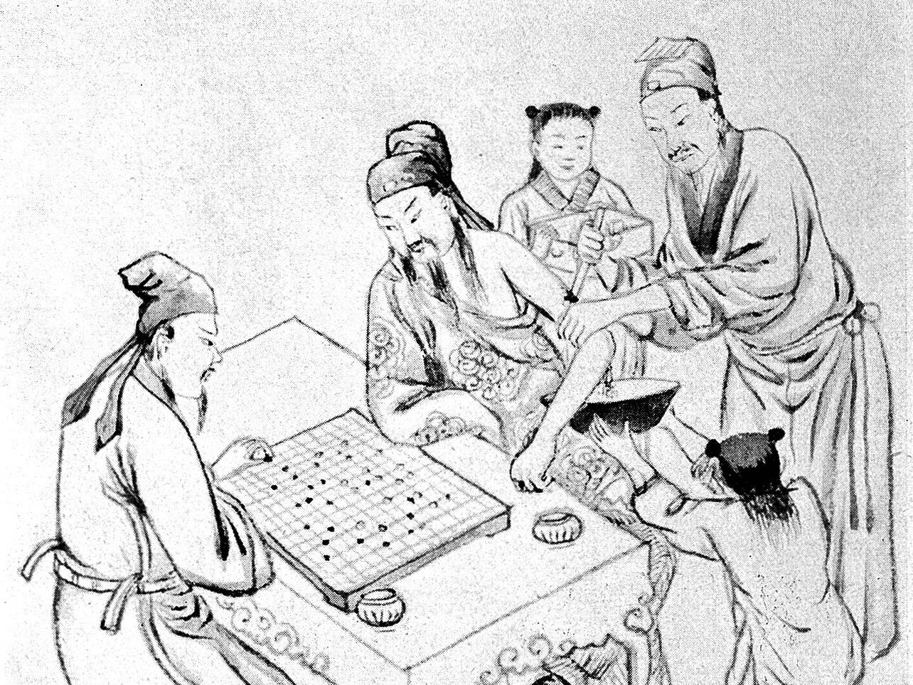 Хирург Хуа То оперирует героя войны Хуана Кунга, когда тот играет в го (фрагмент)