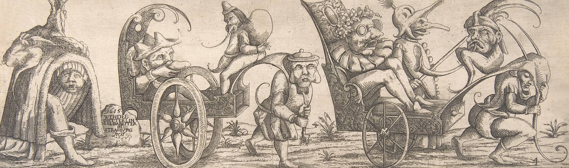 Вендель Диттерлин Младший. Шествие безобразных фигур. 1615