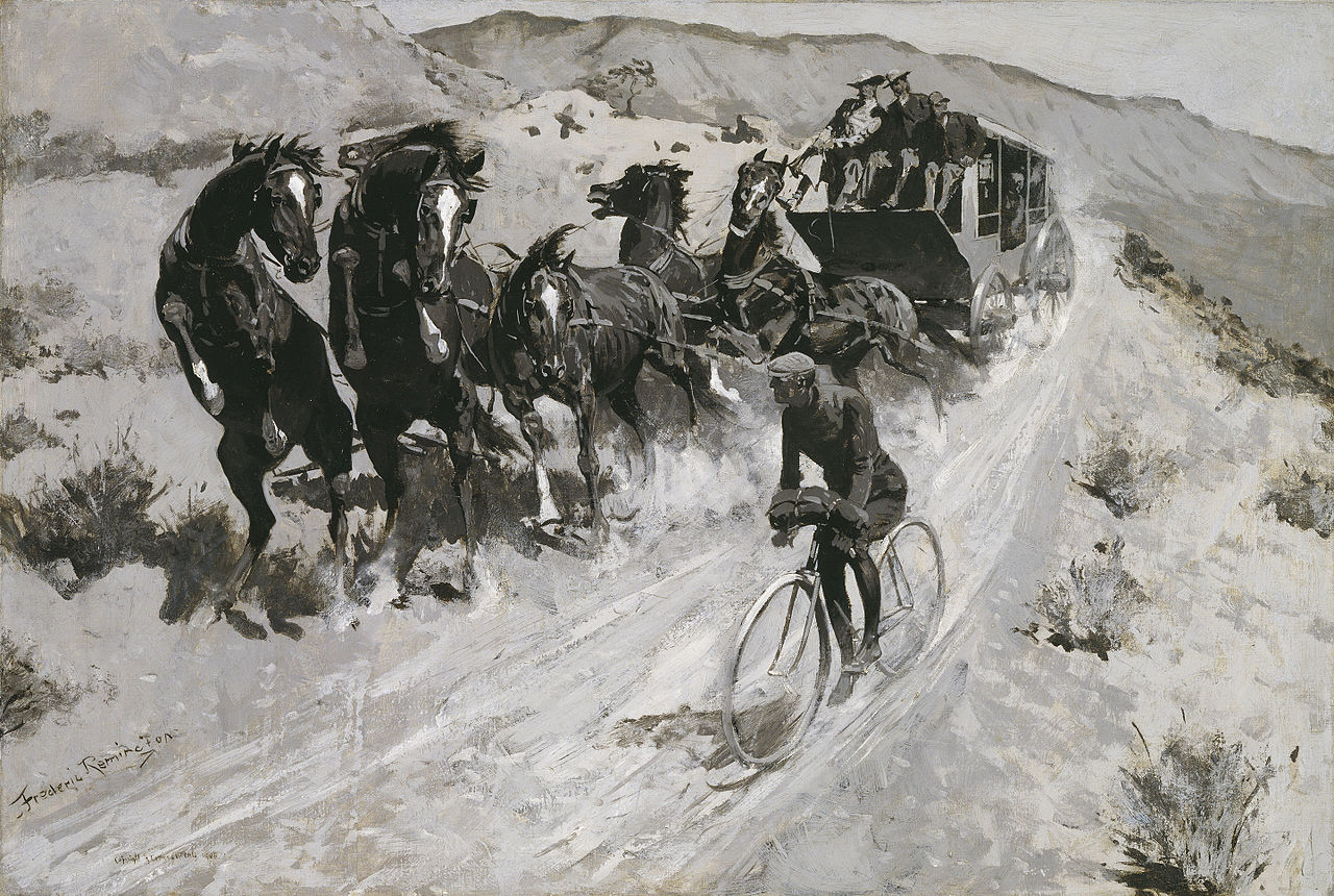 Фредерик Ремингтон. Право проезда — опасная встреча на дороге в Скалистых горах. 1900