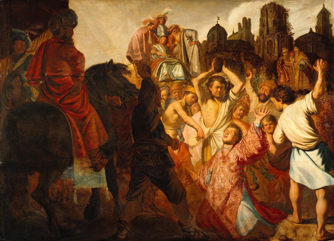 Рембрандт. Избиение святого Стефана. 1625