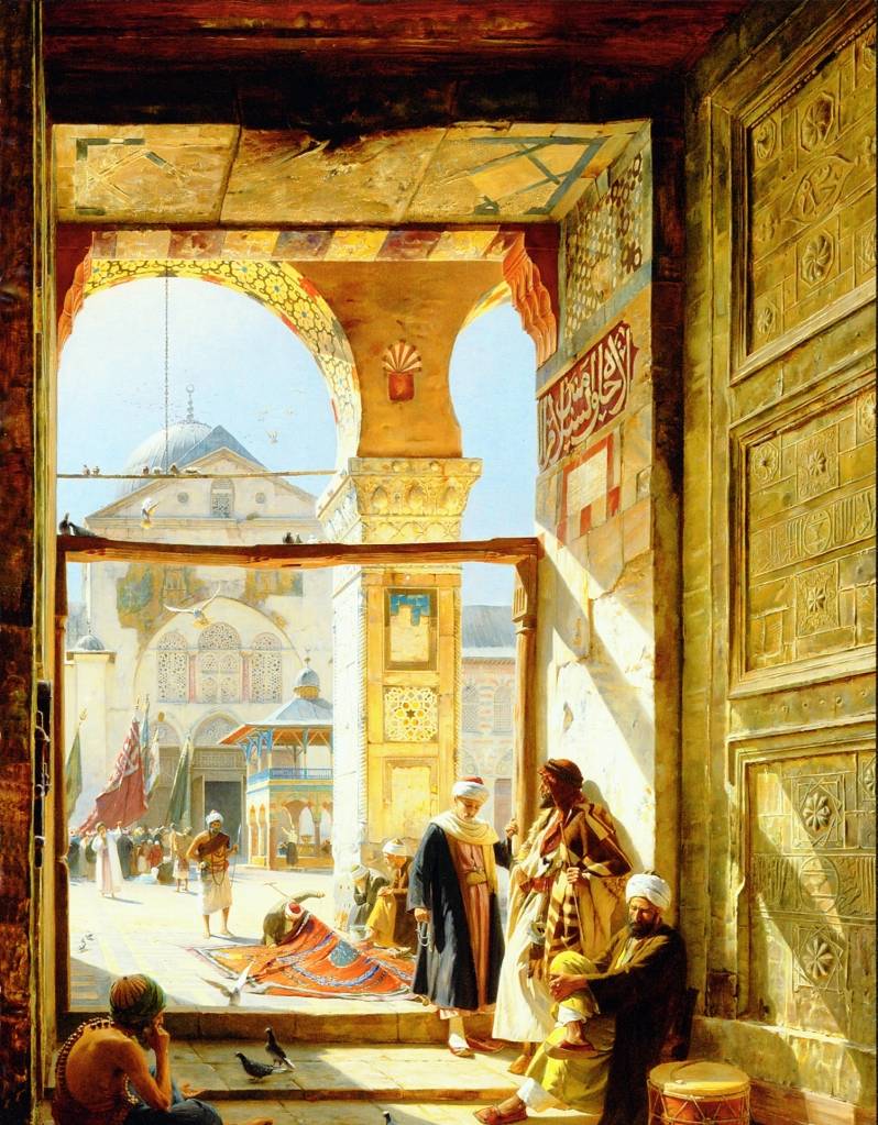 Густав Бауэрфайнд. Вход в мечеть Омейядов в Дамаске