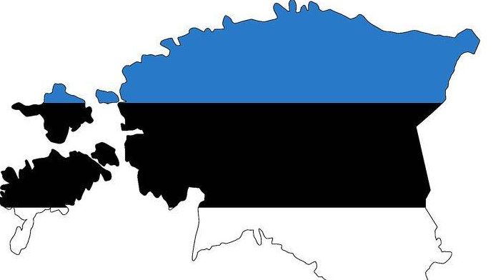 эстония, карта, флаг