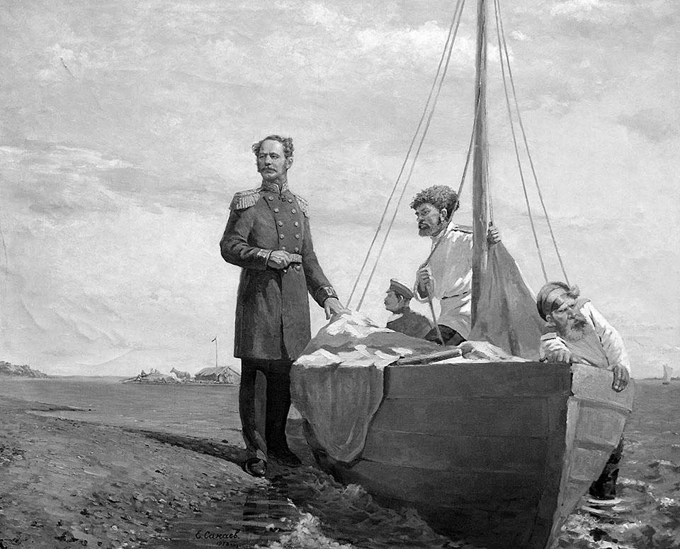 Приезд Н. Н. Муравьева в Усть-Зейский пост в 1857-м году. 1958 г.