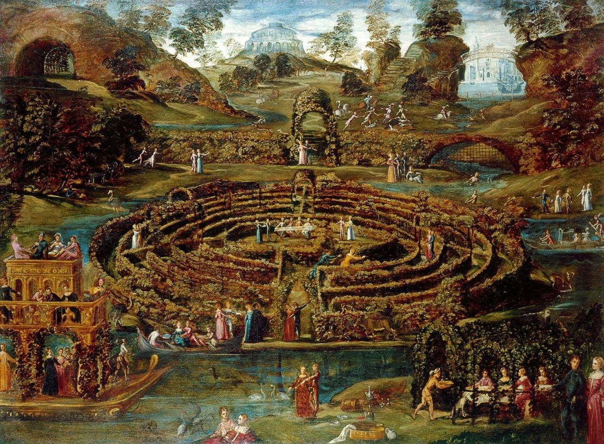 Людовик Тепут (Поццосеррато). Сад удовольствий с лабиринтом. 1570-е.